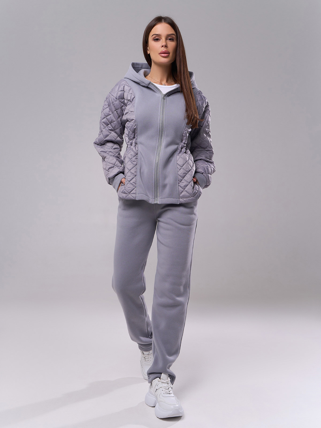 Повседневный костюм ISSA Plus модель SA-575_серый Фото