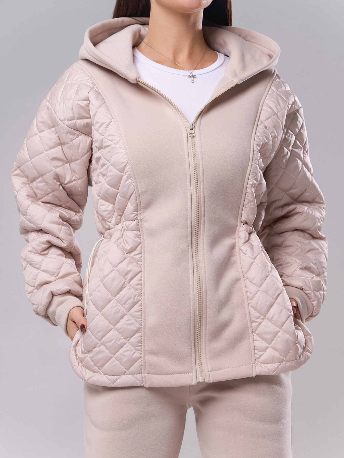 Повседневный костюм ISSA Plus модель SA-575_бежевый Фото