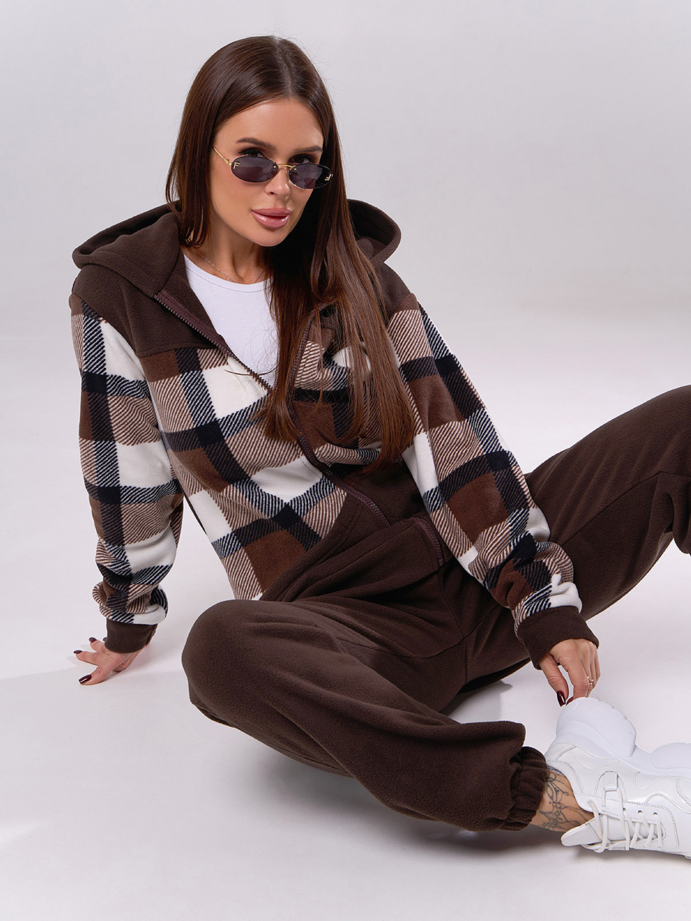 Костюм ISSA Plus модель SA-574_коричневый Фото