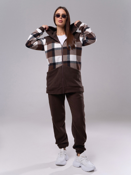 Повседневный костюм ISSA Plus модель SA-574_коричневый Фото