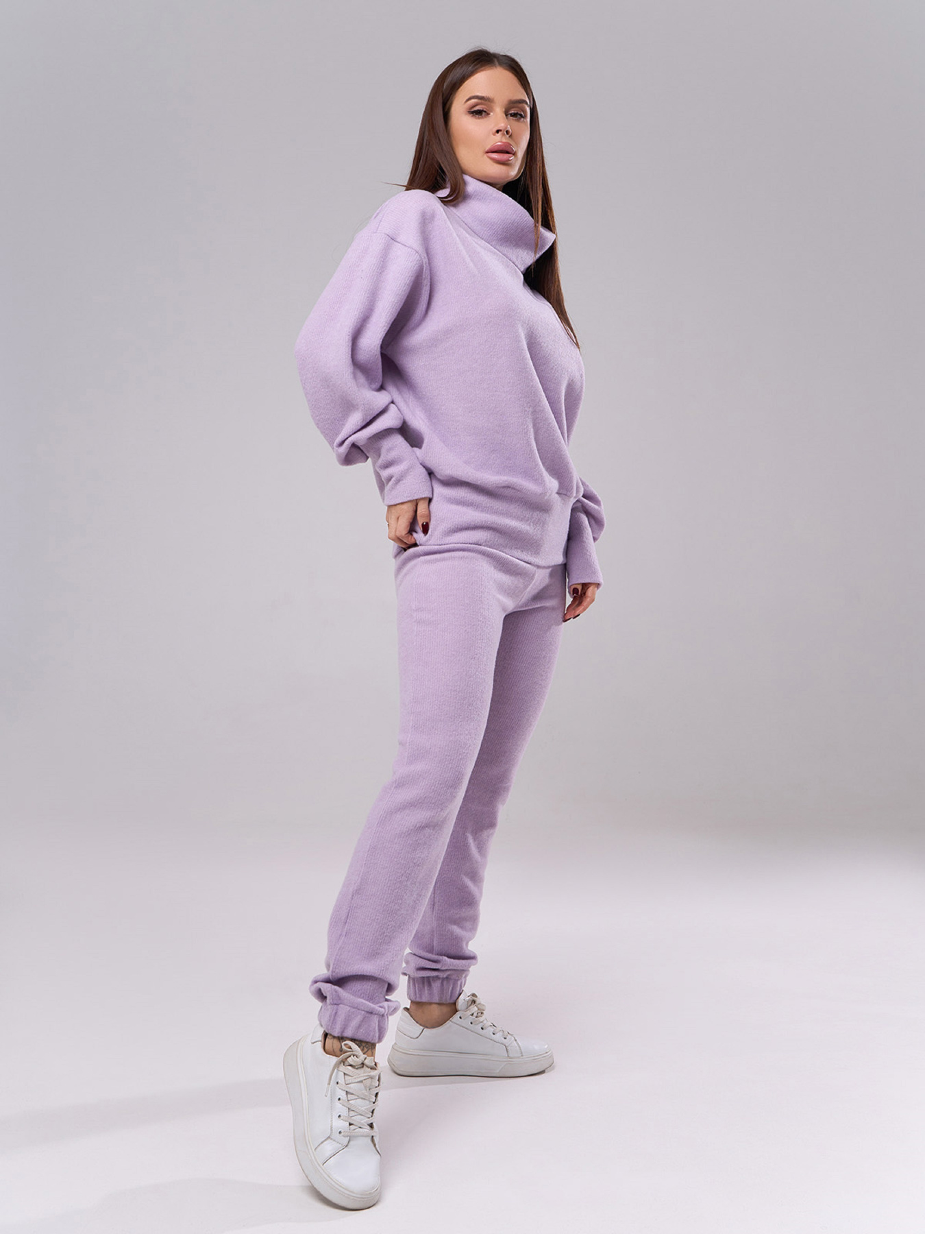Повседневный костюм ISSA Plus модель 13533A_сиреневый Фото