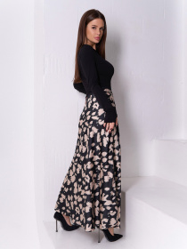 Юбка макси ISSA Plus модель 14922_черный Фото