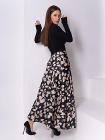 Юбка макси ISSA Plus модель 14922_черный Фото