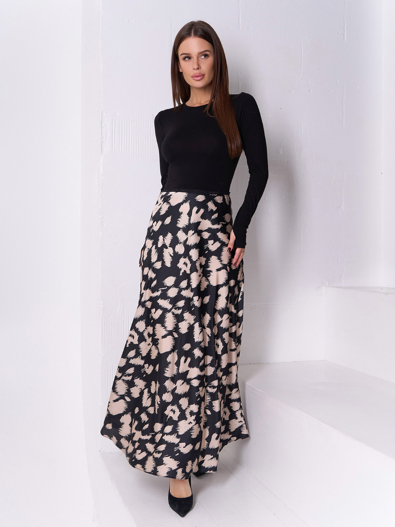 Спідниця максі ISSA Plus модель 14922_черный Фото
