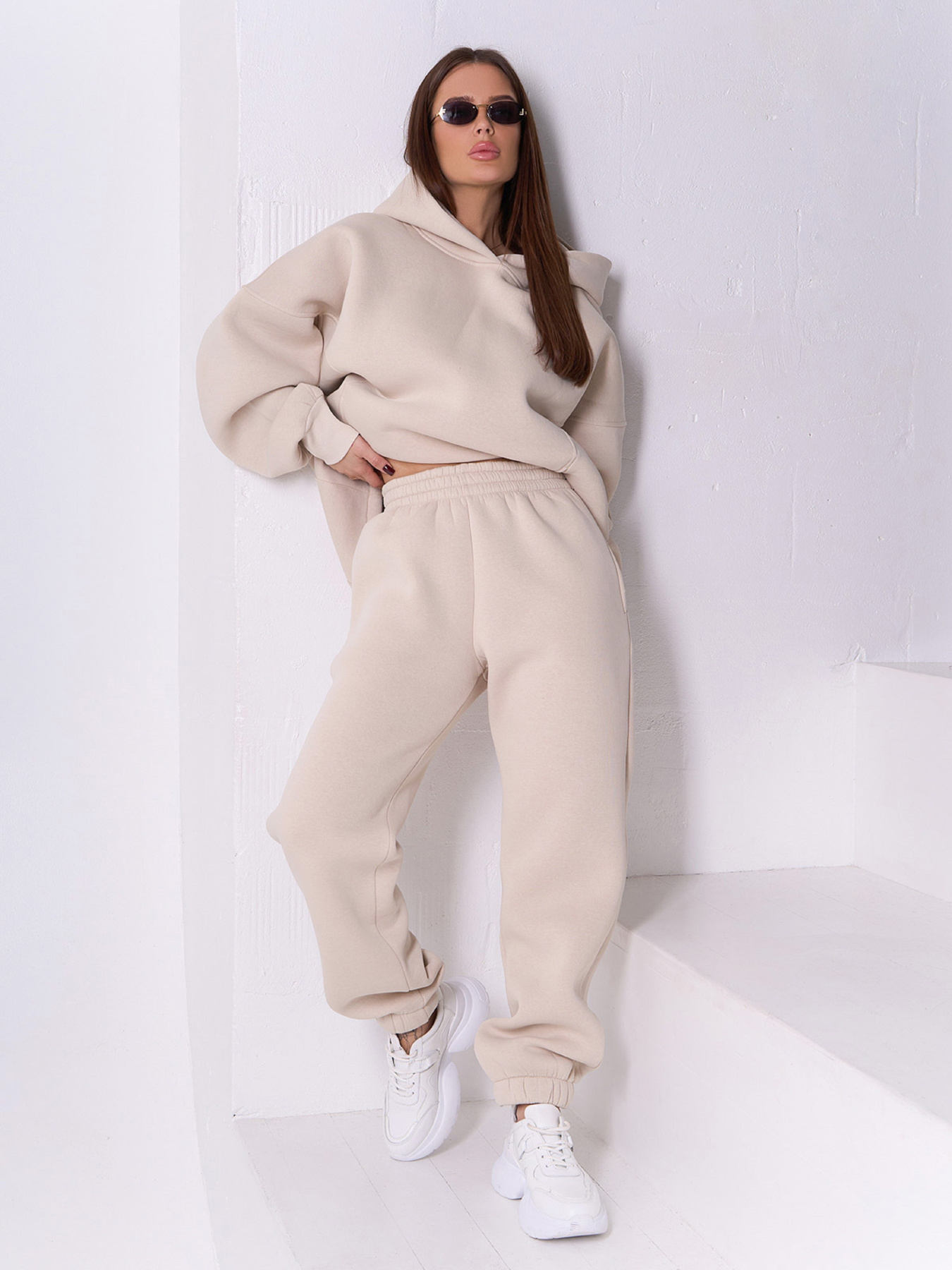 Штаны спортивные ISSA Plus модель 14923B_светло-бежевый Фото