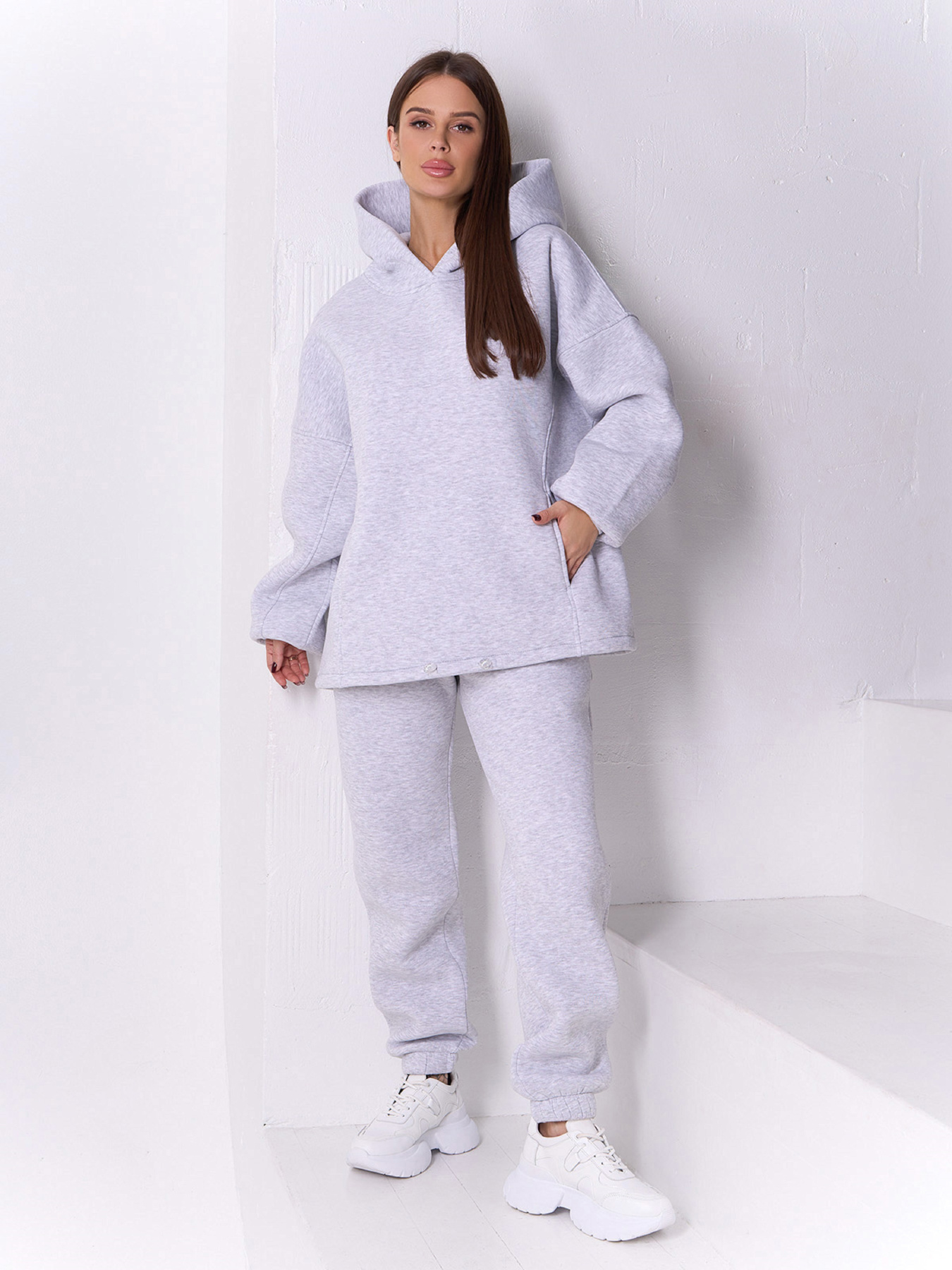 Штаны спортивные ISSA Plus модель 14923B_светло-серый Фото