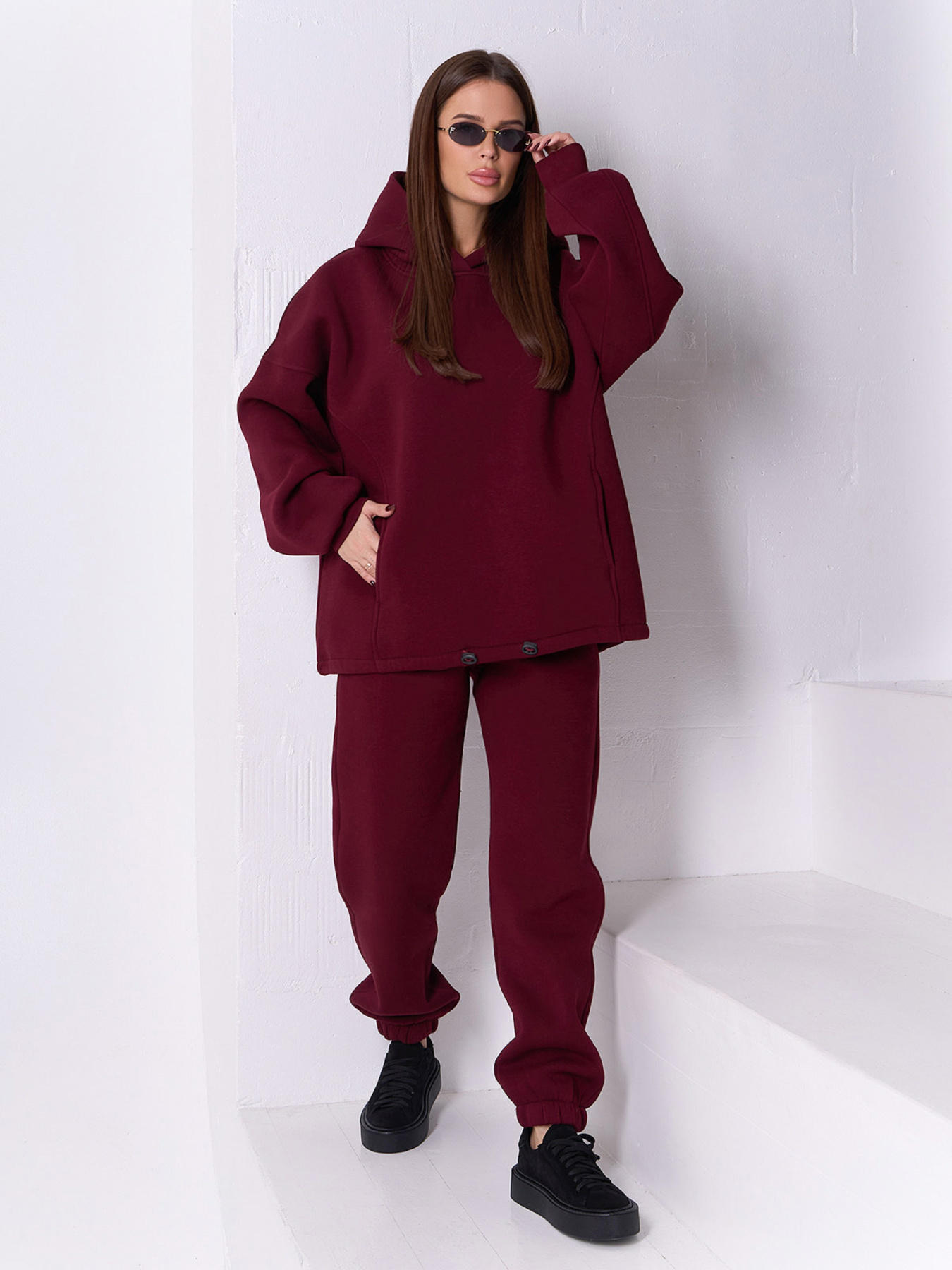 Штаны спортивные ISSA Plus модель 14923B_бордовый Фото