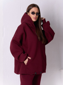 Худі ISSA Plus модель 14923K_бордовый Фото