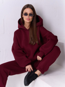 Худі ISSA Plus модель 14923K_бордовый Фото