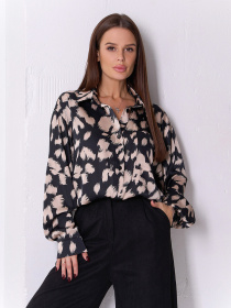 Блуза ISSA Plus модель 14927_мультиколор Фото