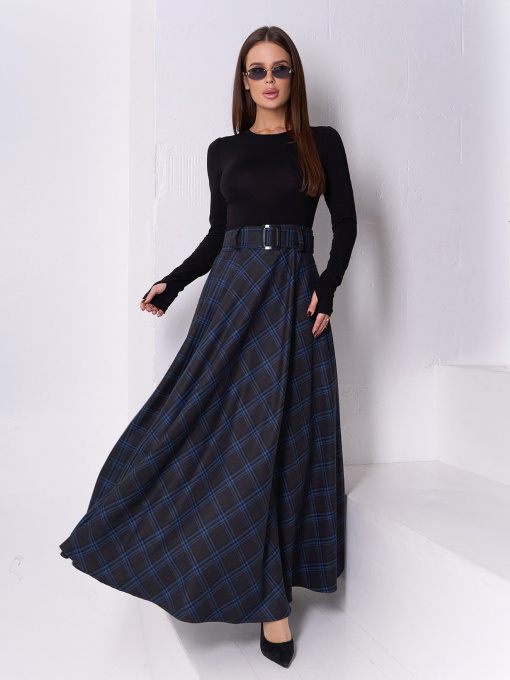 Спідниця максі ISSA Plus модель 14928_мультиколор Фото