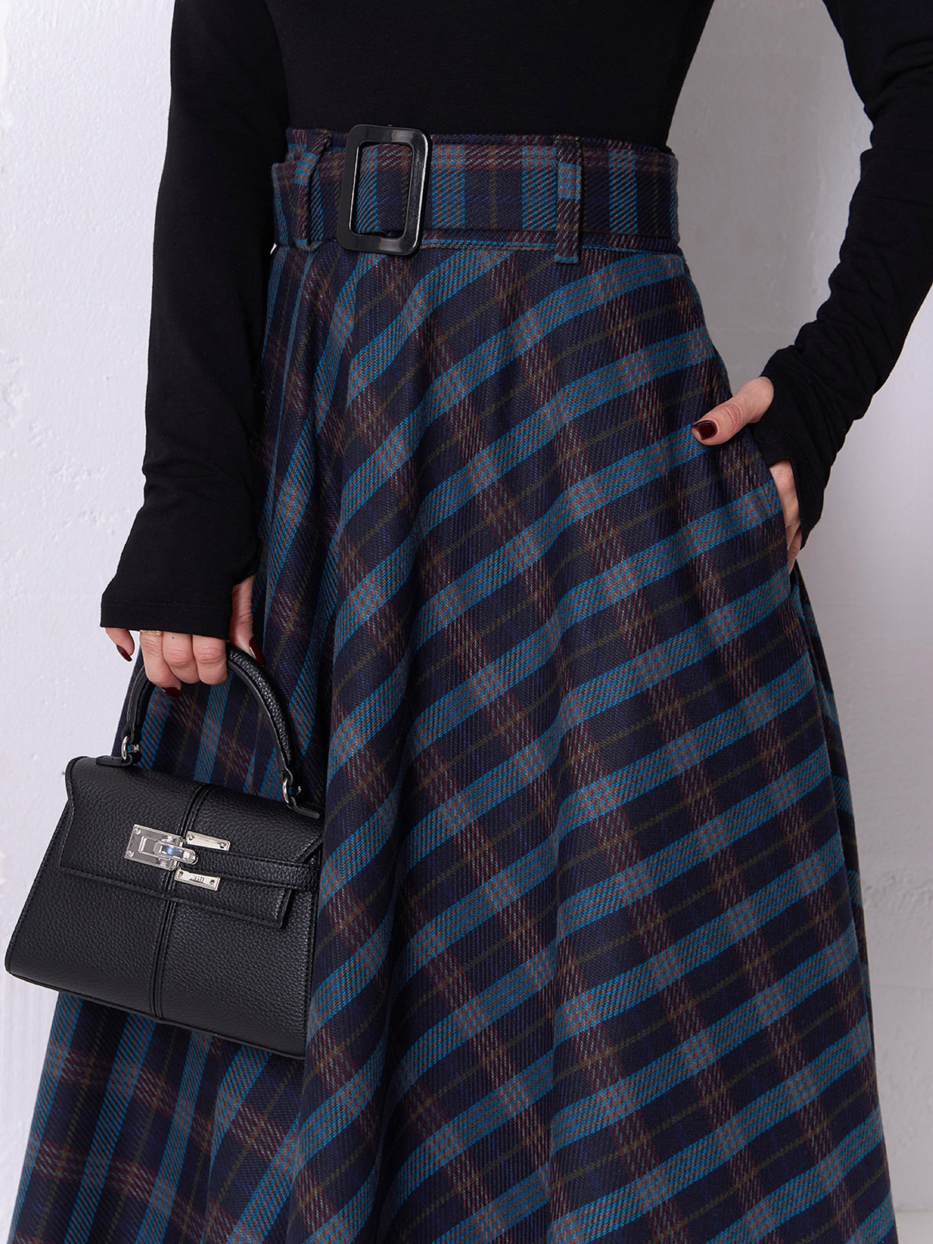 Юбка макси ISSA Plus модель 14929_мультиколор Фото