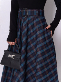 Юбка макси ISSA Plus модель 14929_мультиколор Фото