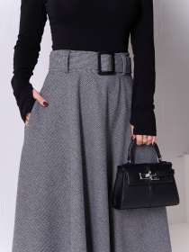 Спідниця максі ISSA Plus модель 14930_серый Фото