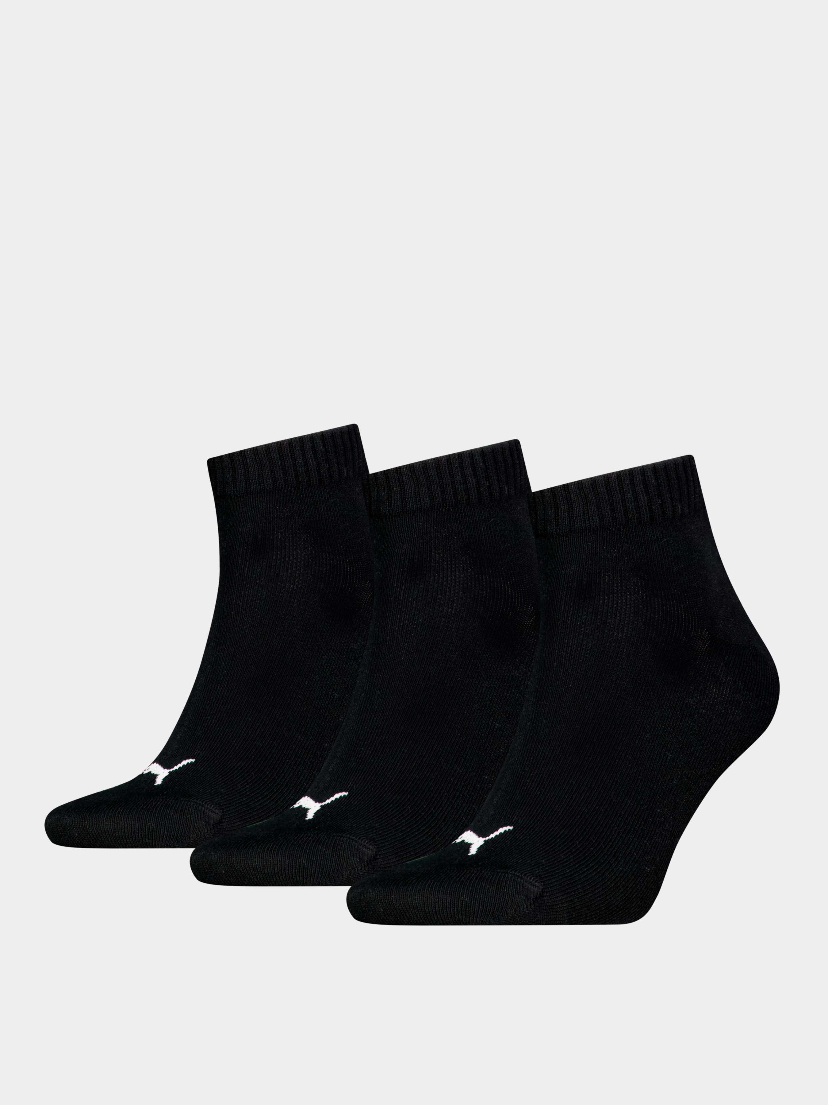 PUMA Unisex Quarter Plain 3p Набір шкарпеток (938589_06) Унісекс колір - Чорний матеріал - Комбінований верх PUMA - купити в Україні