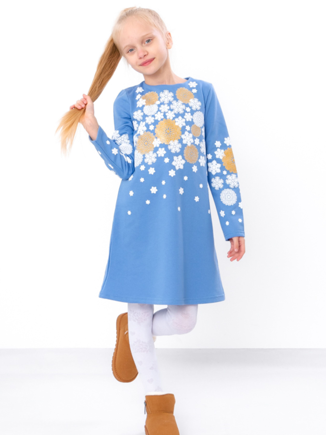 Сукня міні Носи своє модель 6004-1-temno-blakitnij-snzhinki Фото