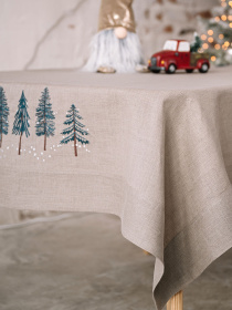 Новорічна скатертина "Ялинки" Едельвіка модель 239-23-08 Фото