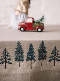 Новорічна скатертина "Ялинки" Едельвіка модель 239-23-08 Фото