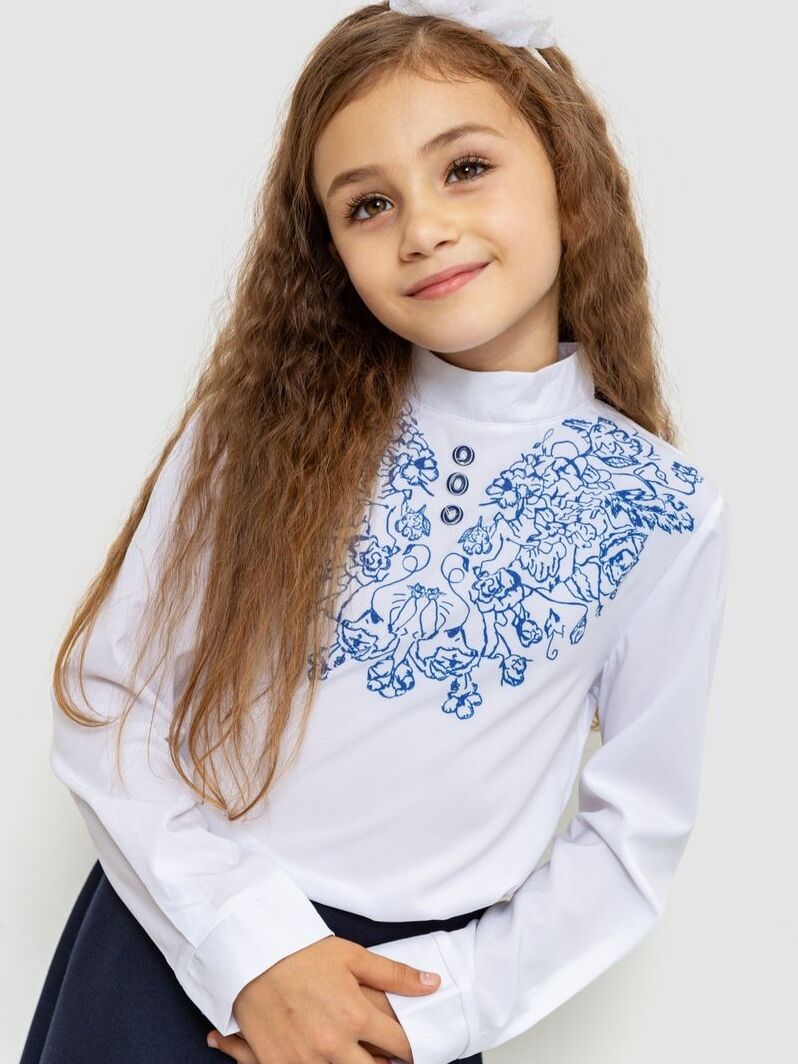 Дитяча Блуза Ager  (172R025C26) колір білий, матеріал віскоза Ager - купити в Україні