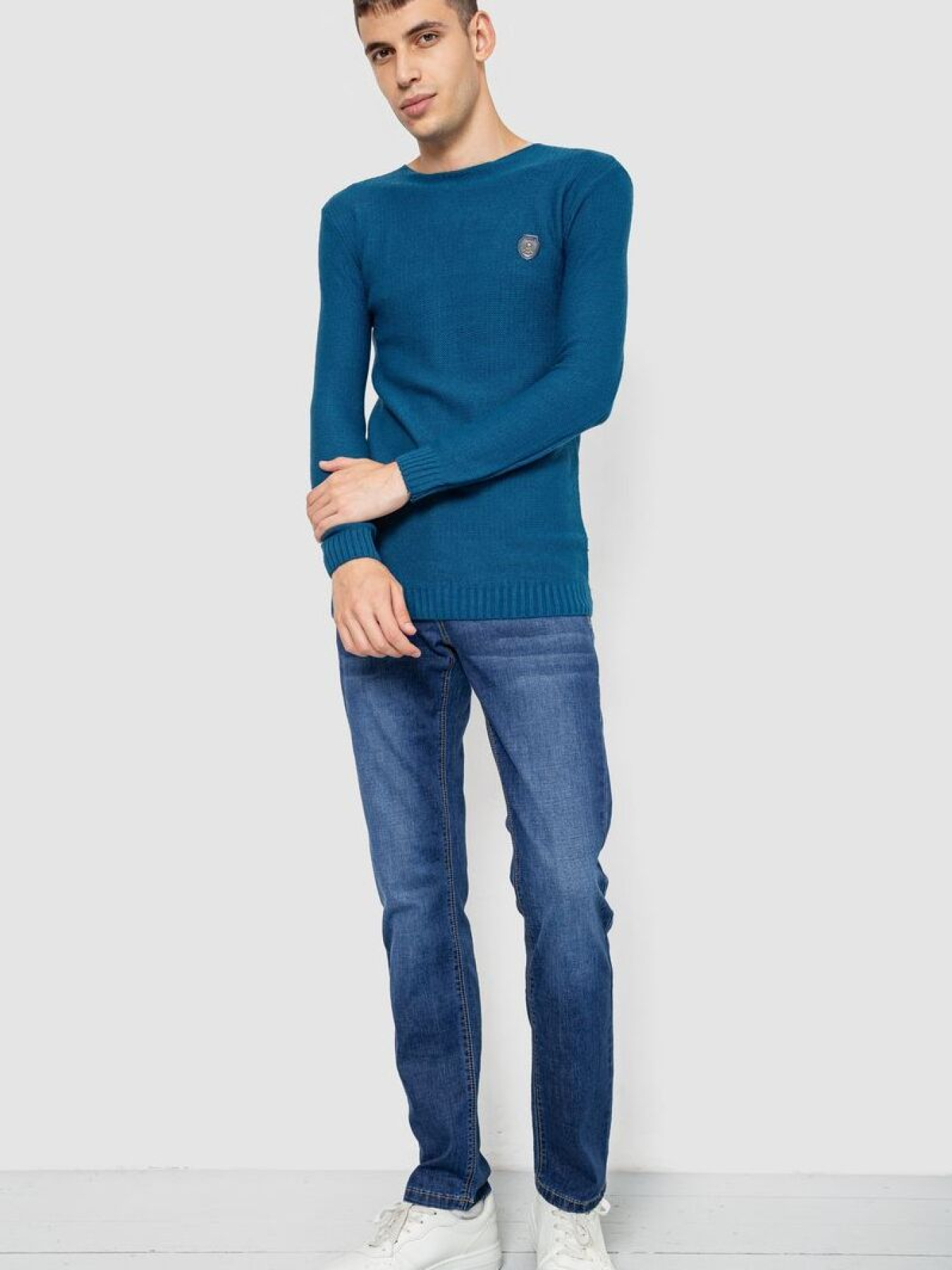 Свитер мужской повседневный 247R3298 модель У-1130595::010001758 Фото