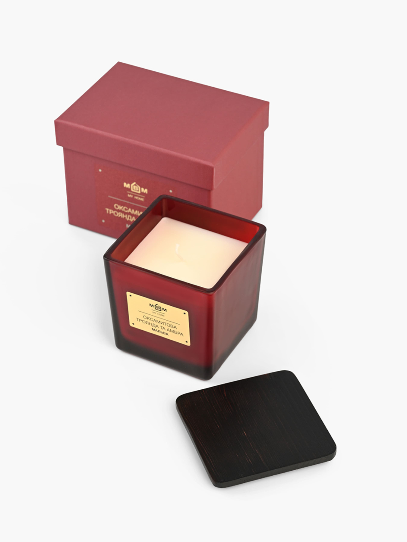 Свічка ароматична "Мальва" оксамитова троянда та амбра MBM HOME модель FR-12 Фото