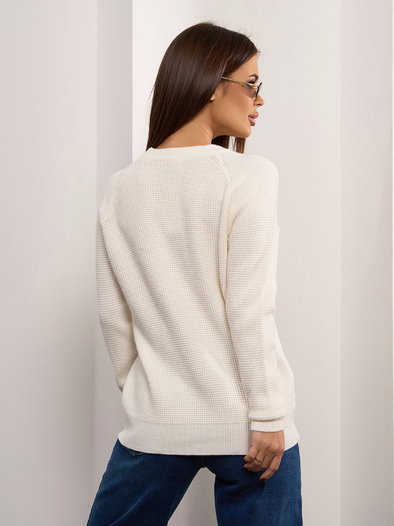 Джемпер ISSA Plus модель WN20-662_белый Фото