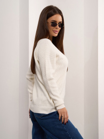 Джемпер ISSA Plus модель WN20-662_белый Фото