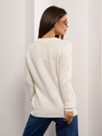 Джемпер ISSA Plus модель WN20-662_белый Фото