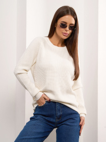 Джемпер ISSA Plus модель WN20-662_белый Фото