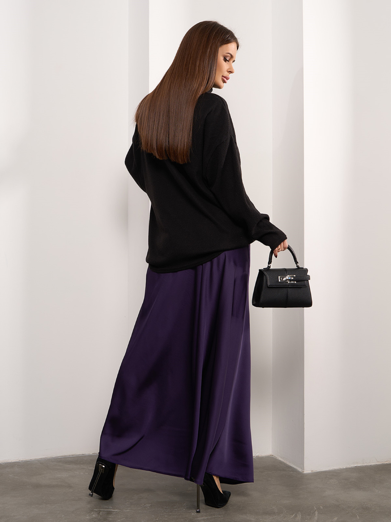 Спідниця максі ISSA Plus модель 14127_фиолетовый Фото