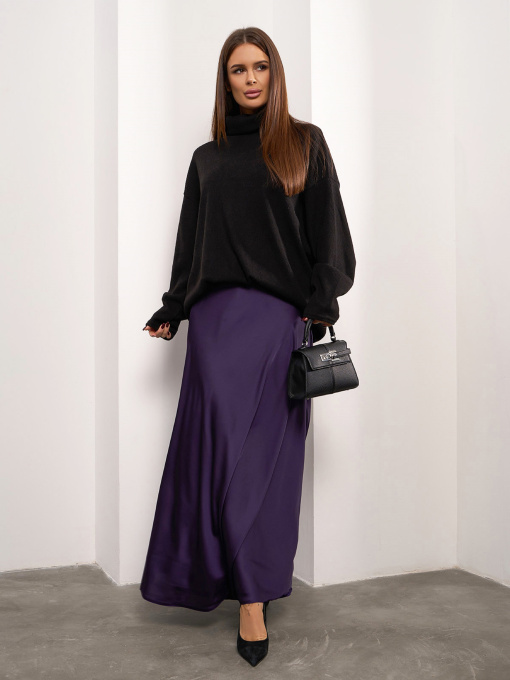 Юбка макси ISSA Plus модель 14127_фиолетовый Фото