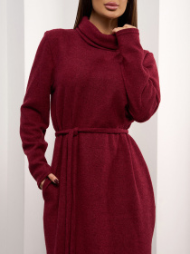 Сукня міді ISSA Plus модель 14920_бордовый Фото