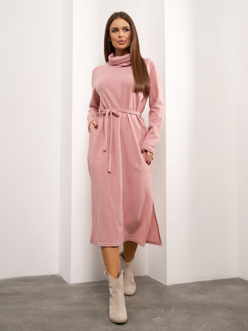 Платье миди ISSA Plus модель 14920_розовый Фото