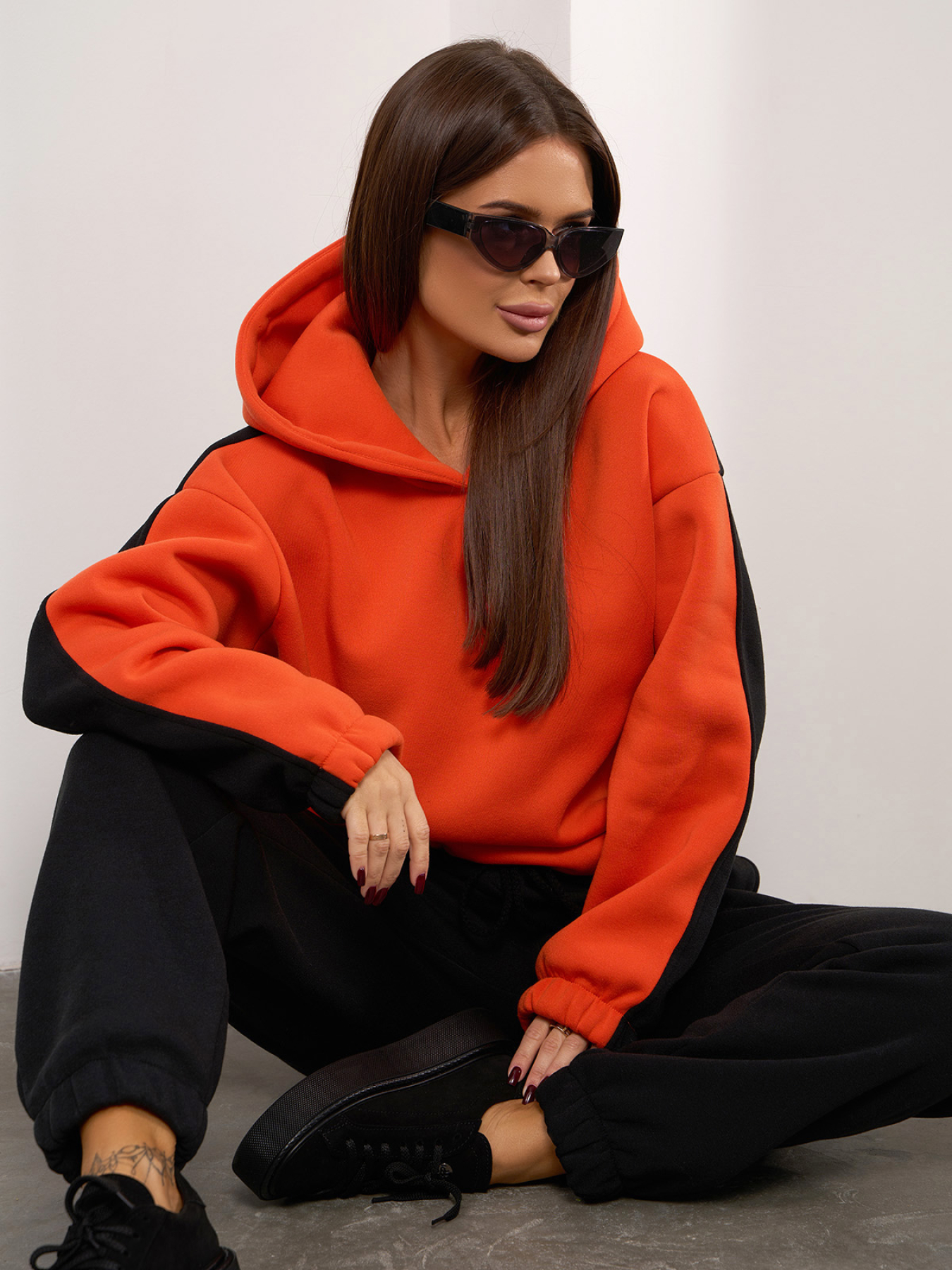 Повсякденний костюм ISSA Plus модель 14921_черный Повсякденний костюм ISSA Plus модель 14921_черный Фото