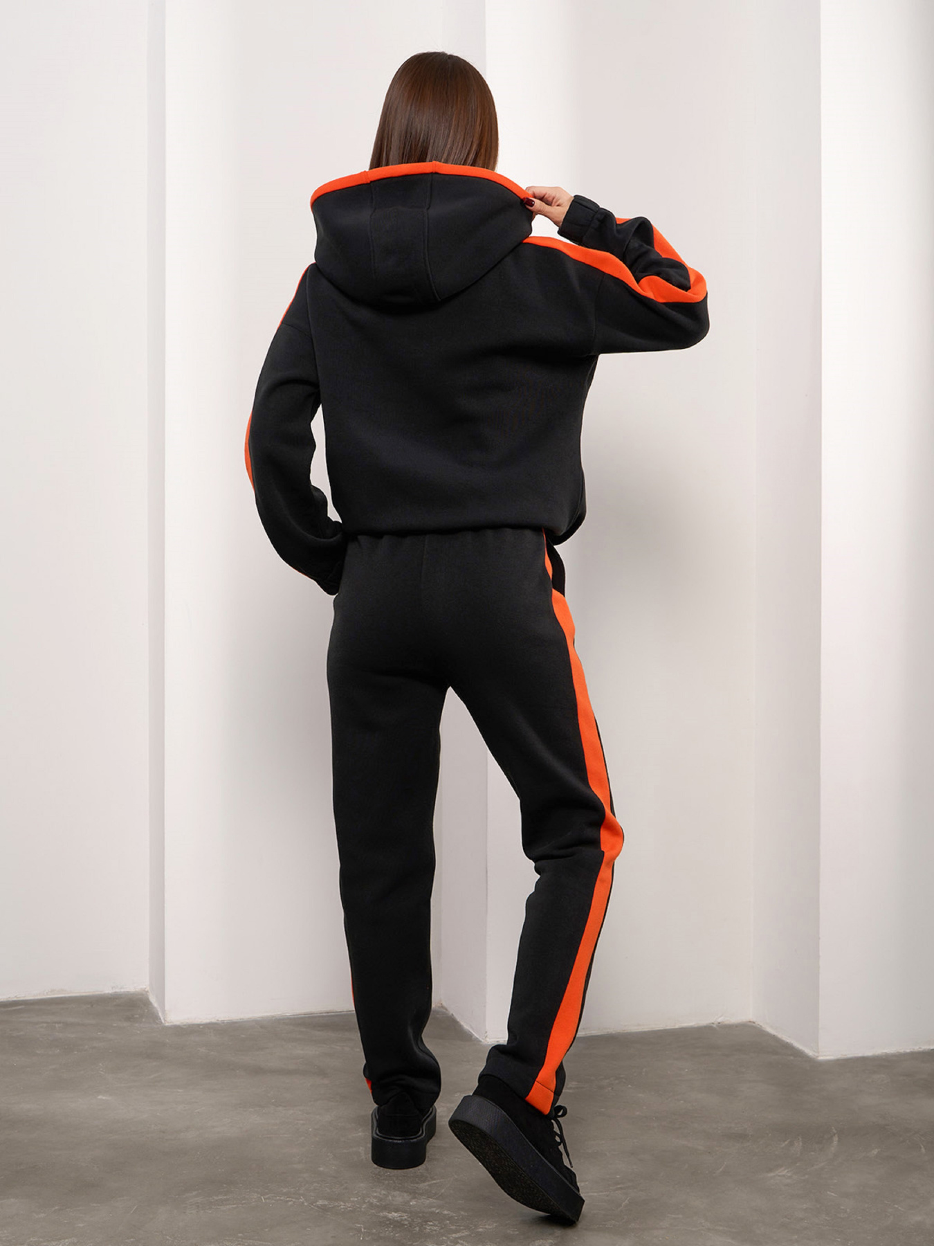 Повседневный костюм ISSA Plus модель 14934_черный Повседневный костюм ISSA Plus модель 14934_черный Фото