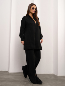 Повсякденний костюм ISSA Plus модель WN20-689_черный Повсякденний костюм ISSA Plus модель WN20-689_черный Фото