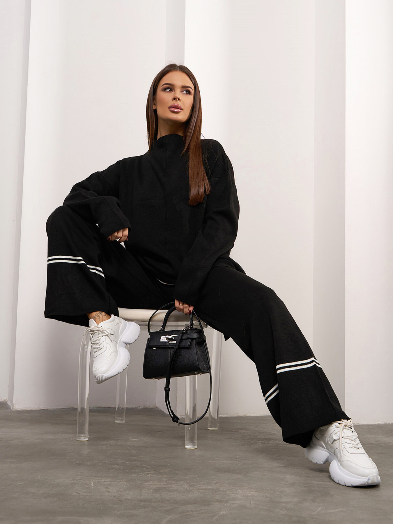 Костюм ISSA Plus модель WN20-690_черный Фото