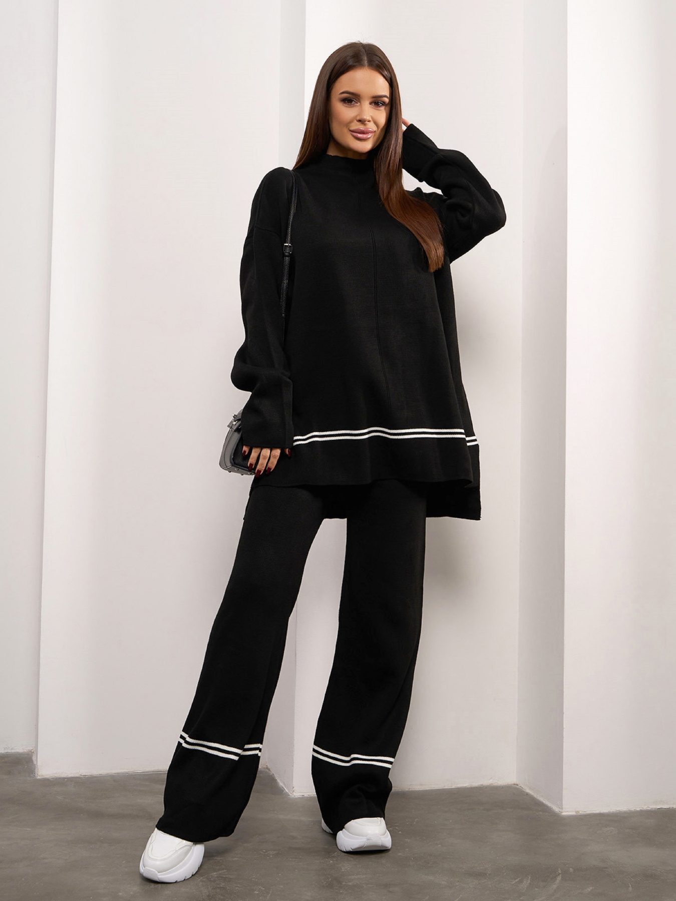 Костюм ISSA Plus модель WN20-690_черный Фото