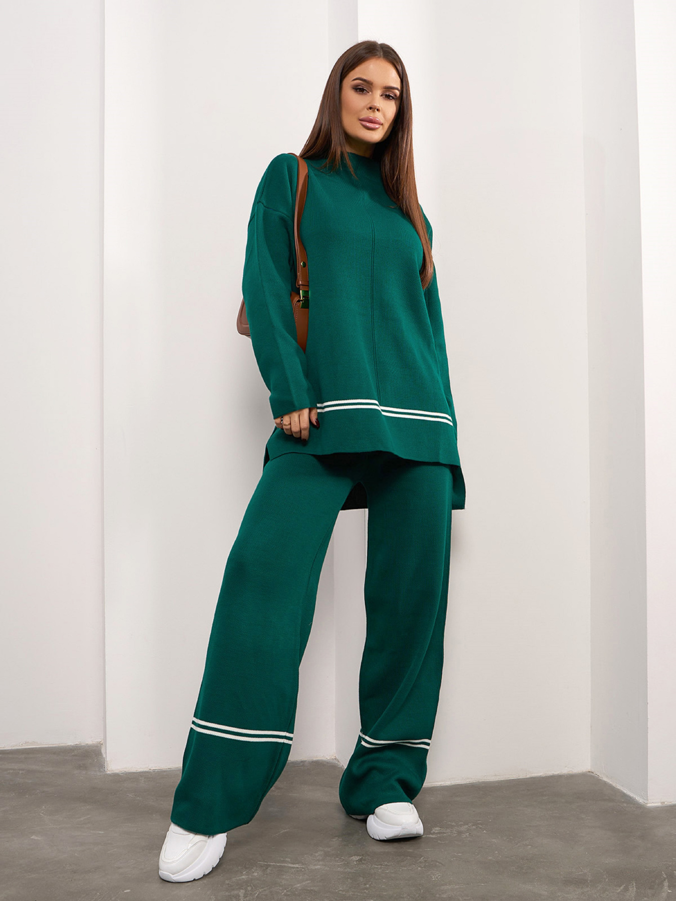 Повсякденний костюм ISSA Plus модель WN20-690_зеленый Фото