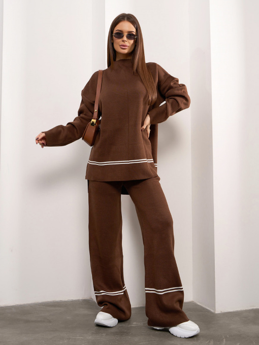 Костюм ISSA Plus модель WN20-690_коричневый Фото