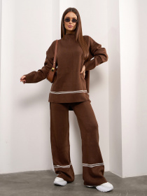 Повсякденний костюм ISSA Plus модель WN20-690_коричневый Фото