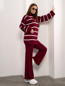 Повседневный костюм ISSA Plus модель WN20-691_бордовый Повседневный костюм ISSA Plus модель WN20-691_бордовый Фото