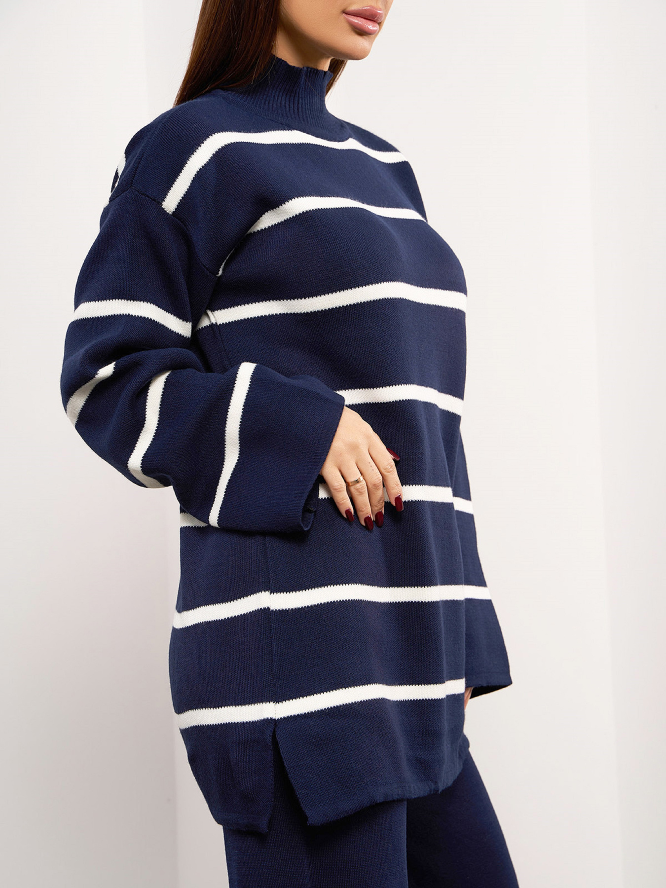 Повсякденний костюм ISSA Plus модель WN20-691_темно_синий Фото