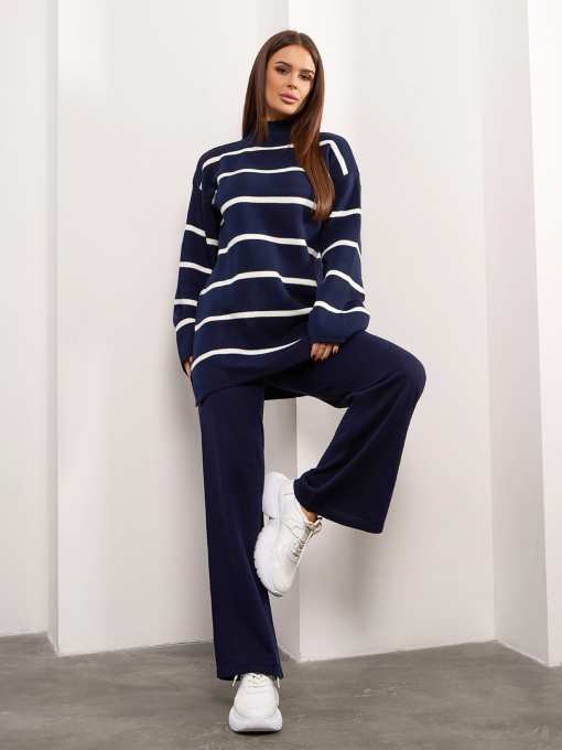 Повседневный костюм ISSA Plus модель WN20-691_темно_синий Фото