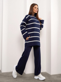 Повсякденний костюм ISSA Plus модель WN20-691_темно_синий Фото