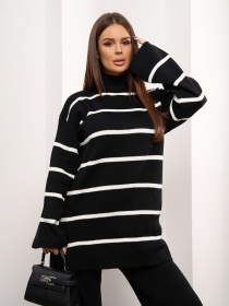 Повсякденний костюм ISSA Plus модель WN20-691_черный Фото