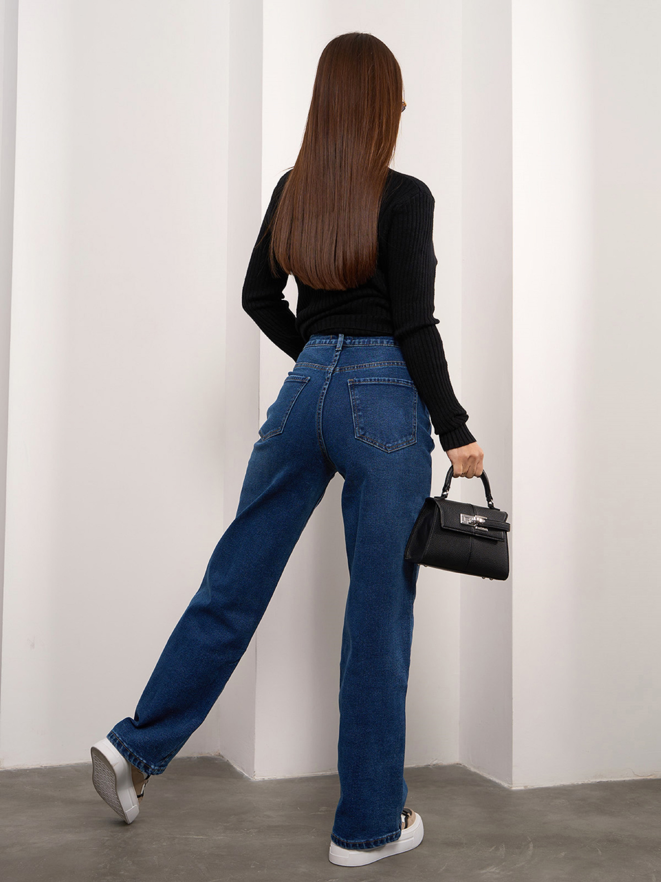 Широкие джинсы ISSA Plus модель WN20-686_синий Фото