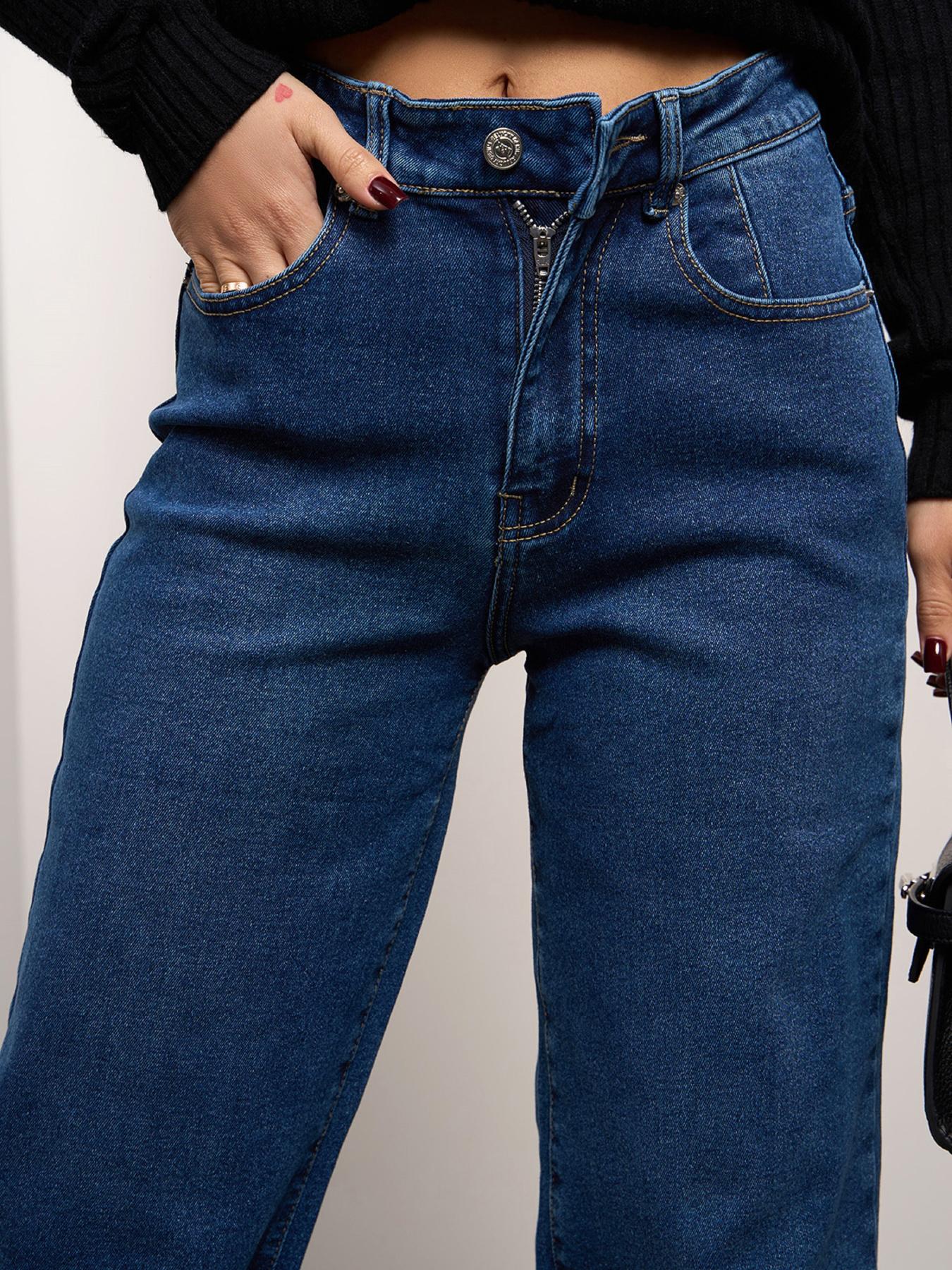 Широкие джинсы ISSA Plus модель WN20-686_синий Фото