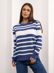 Джемпер ISSA Plus модель WN20-660_синий Фото