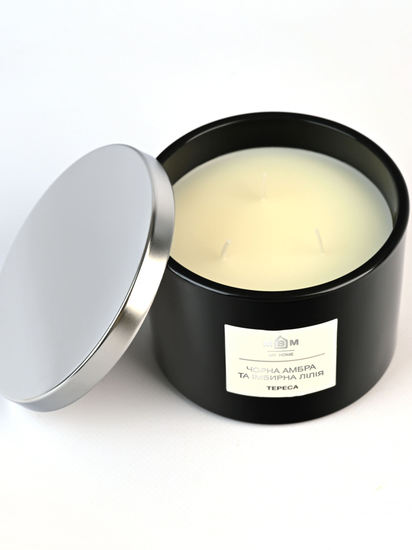 Свічка ароматична "Тереса" чорна амбра та імбирна лілія MBM HOME модель FR-01 Фото